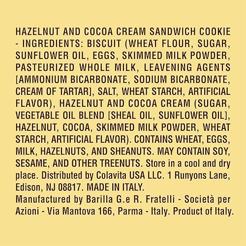 Miniatura 3 de Mulino Bianco Baiocchi 9.17 oz (260 g)  Galleta #1 Italia hecha con ingredientes naturales  Auténticas galletas italianas rellenas de crema de