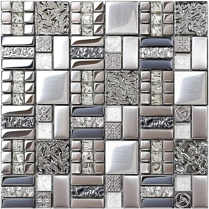 Silver Mosaic Bathroom Tiles Everything Bathroom