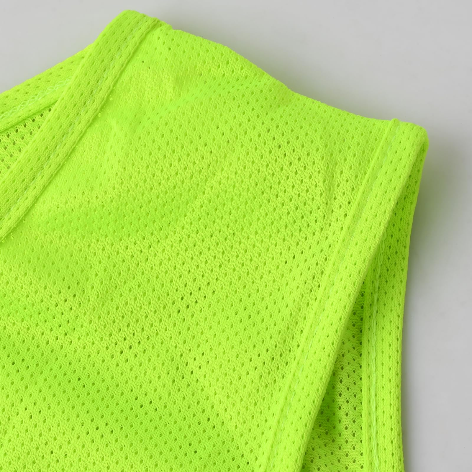 Casacche Calcio Adulti 6 Pezzi, Verde Pettorine da Allanamento Bavaglini da Calcio, Mesh Scrimmage Gilet Traspirante di Basket Pallavolo, Pettorine per Allenamento a Squadre, XL