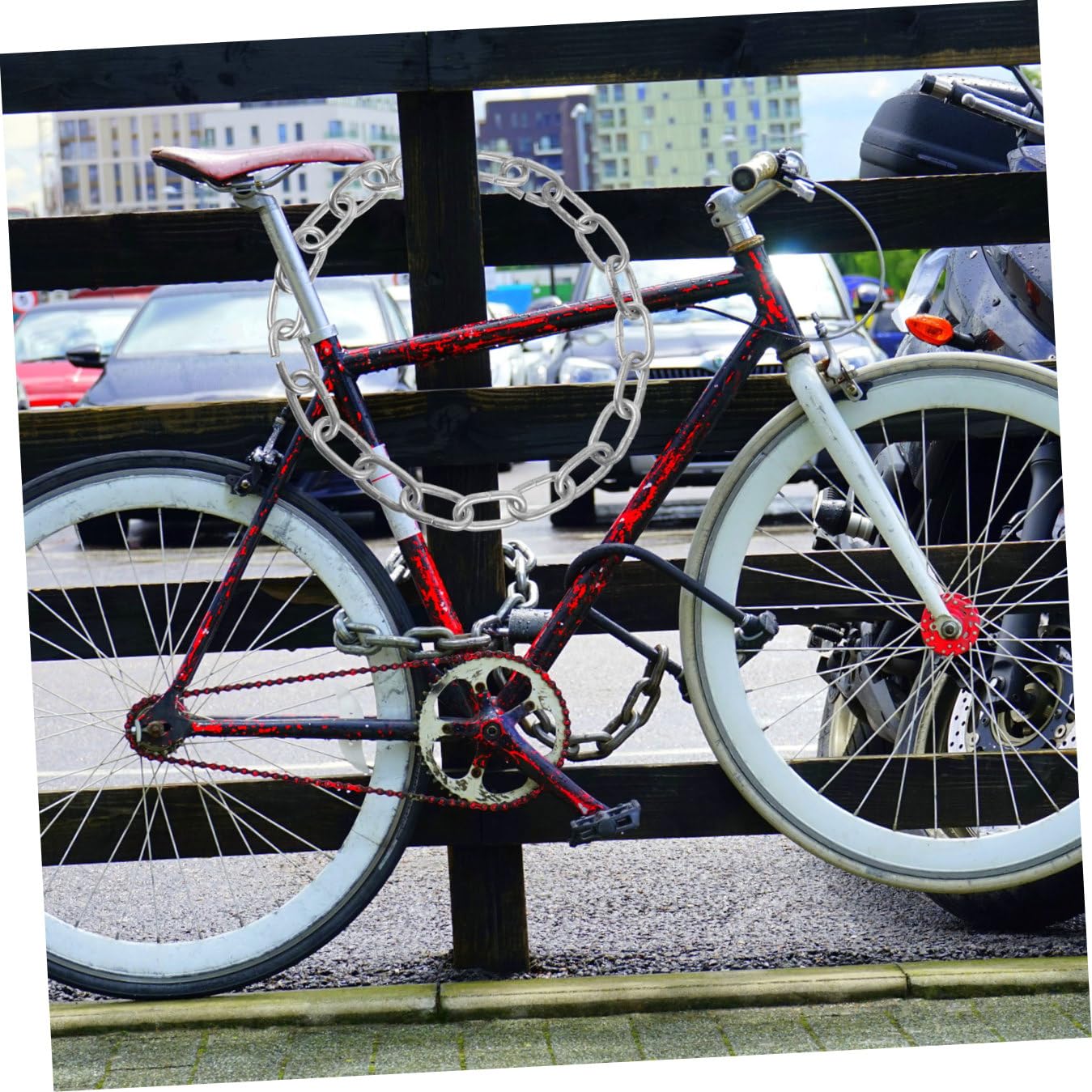 Toyvian Cerradura De Cadena Antirrobo Para Bicicleta Robusta y Portátil Para Seguridad Viajes y Almacenamiento Casa