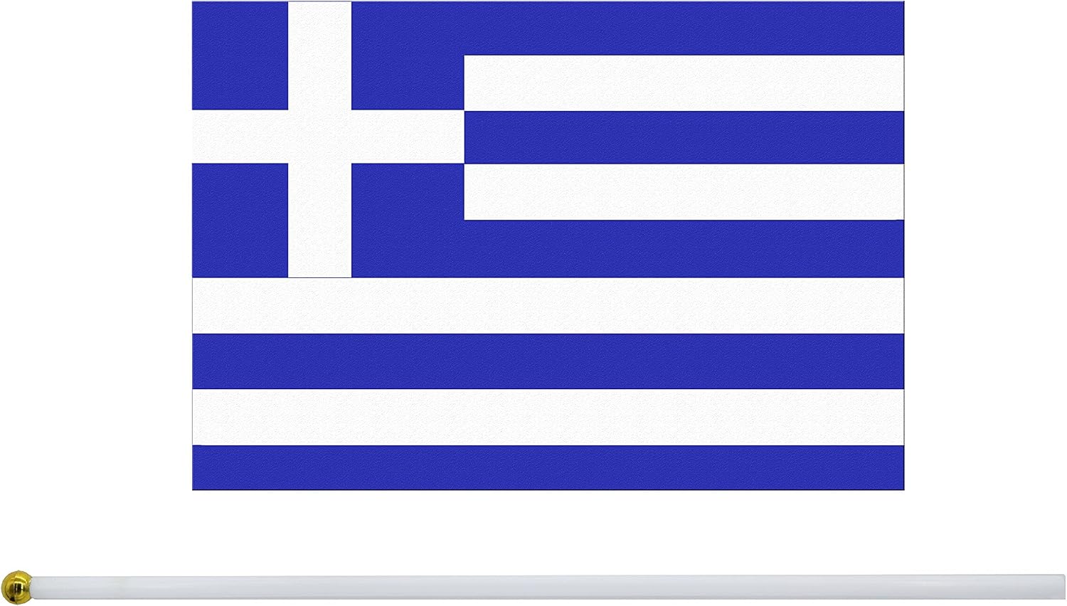 10 Pack Greece Greek Flags on Stick 5x8 Inch,Patriotic Decorations,Classroom Decor,Small Mini Flags on Sticks,Flag Decorations for Party. image 3