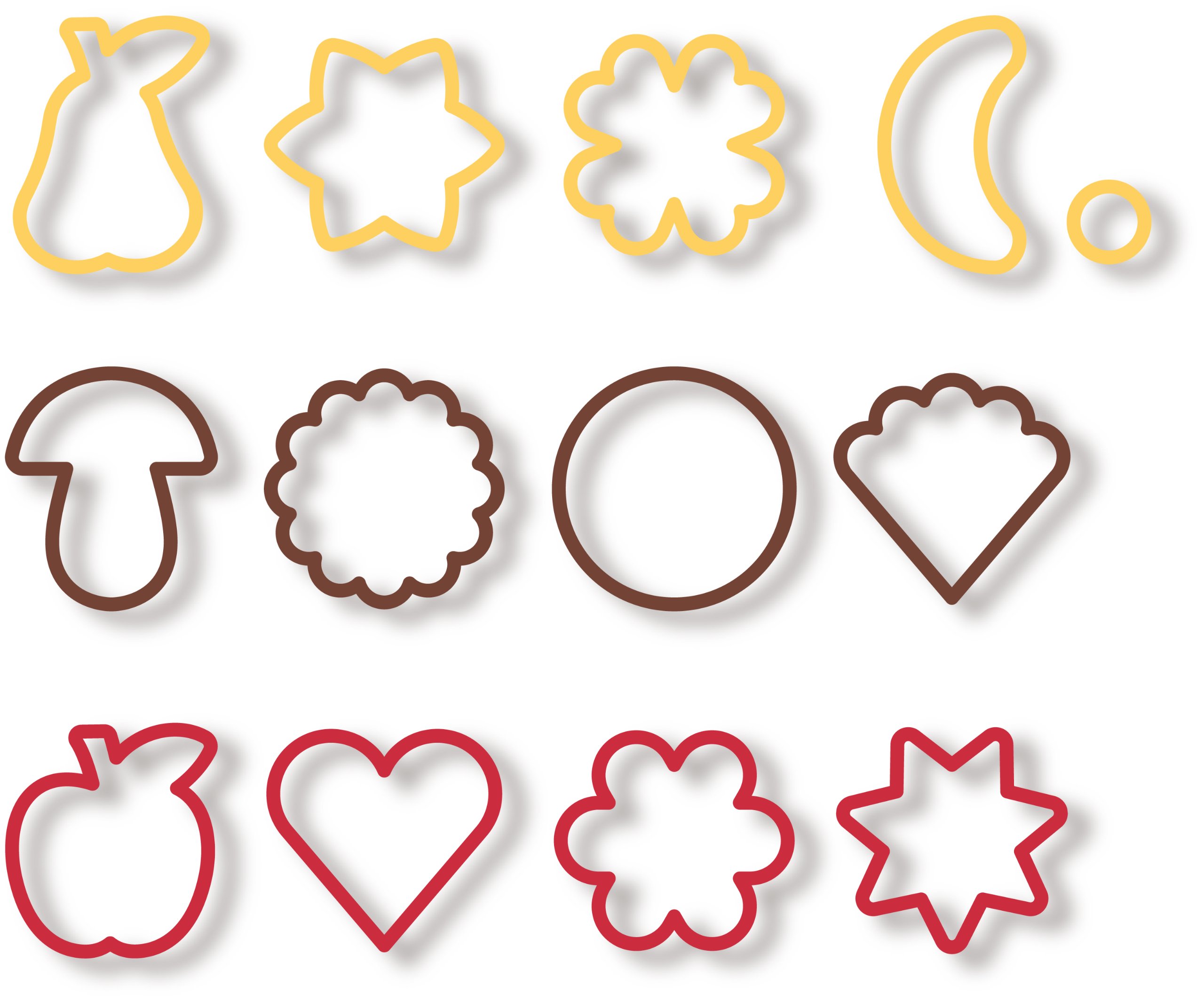 Tescoma Traditional Cookie Cutters, 13 Pcs Delicia, Assorted, 22.1 x 13.1 x 3.8 cm