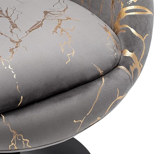 Miniatura 5 de DUHOME Silla decorativa moderna, silla giratoria de tocador, silla de maquillaje con tela bronceadora, silla de salón de altura ajustable, silla de