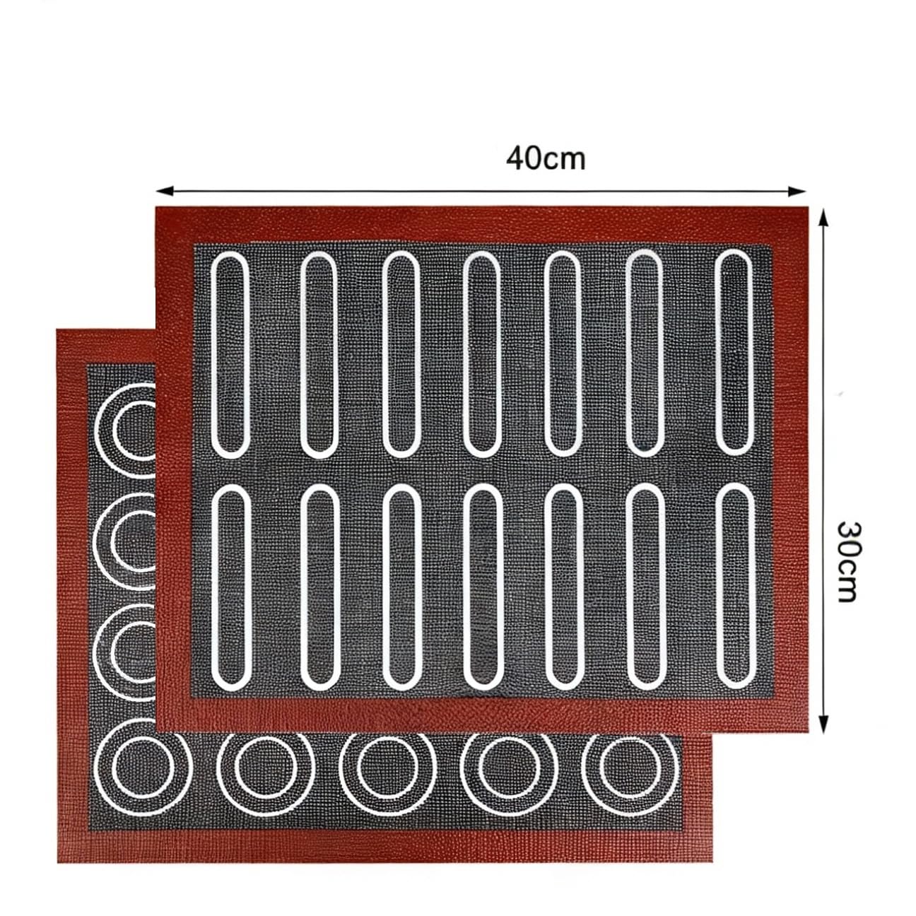 Tapis de Cuisson Silicone 40 x 30 cm Antiadhésif Alimentaire -40 °C à 230 °C