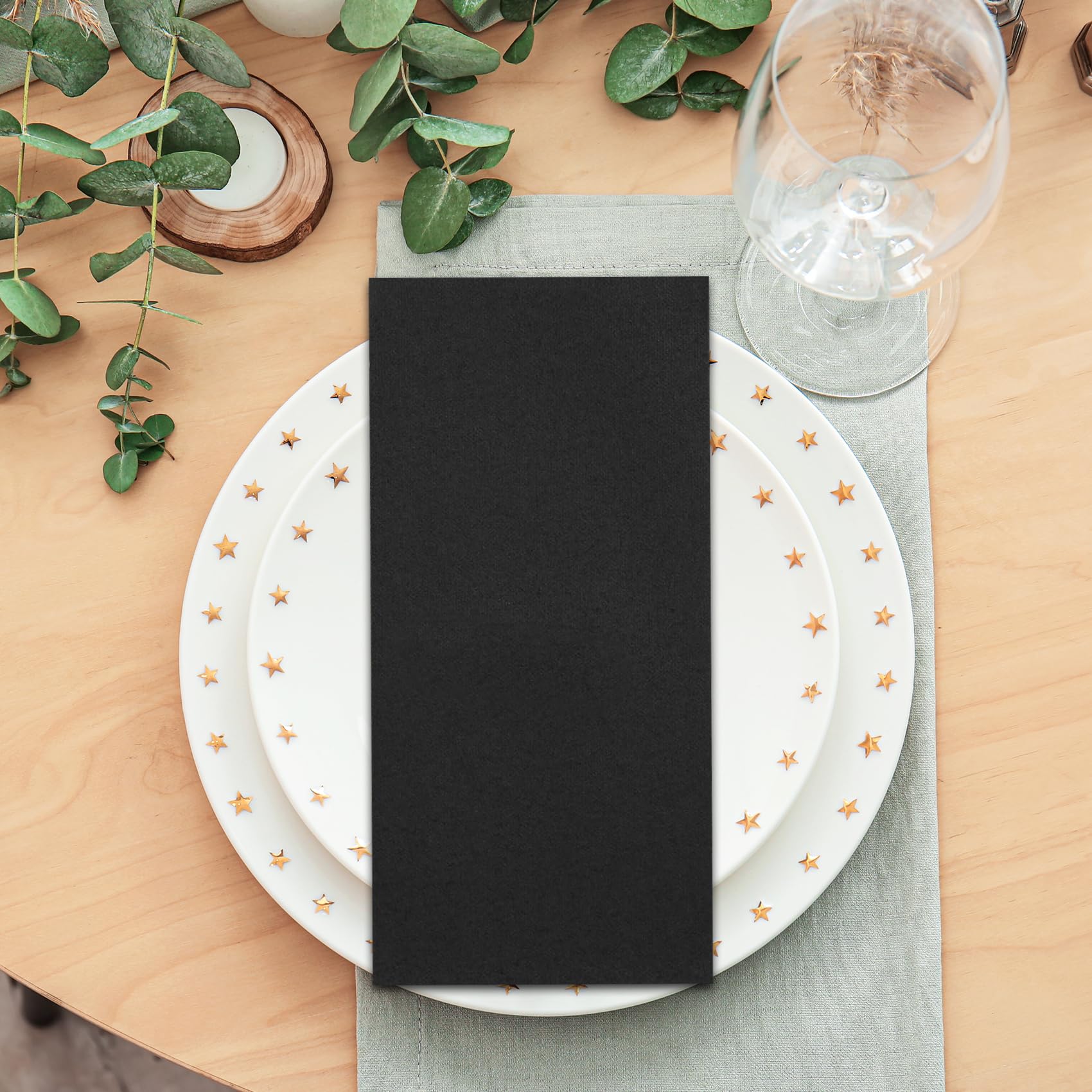 Schwarze Papierservietten 3-lagig, 30,5x43,2 Cm – 300 Stück Für Events & Feiern