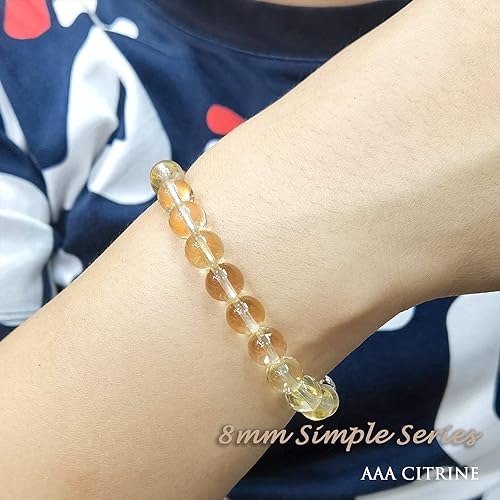 Miniatura 5 de Morchic - Pulsera elástica con piedras preciosas de cristal de 0.31 in de energía auténtica, diseño simple y clásico, para hombres y mujeres para
