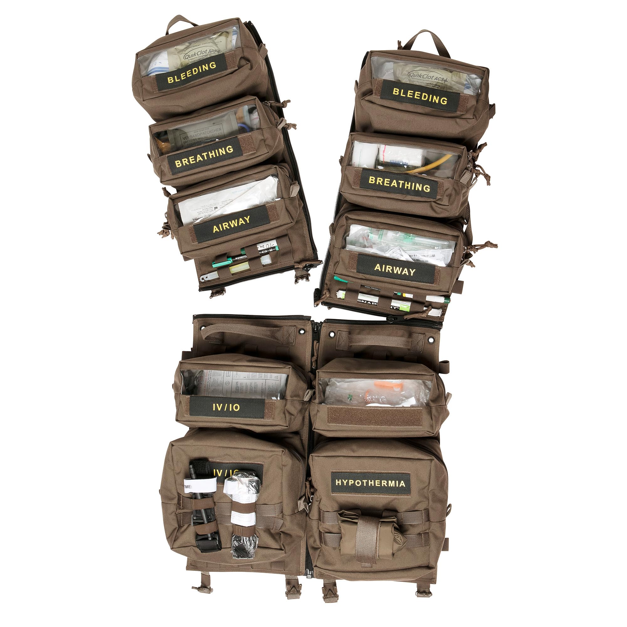 Tasmanian Tiger TT Medic Transporter przenośny panel kieszonkowy, zestaw dodatkowych kieszeni na sprzęt medyczny, zestaw toreb medycznych (Coyote Brown)