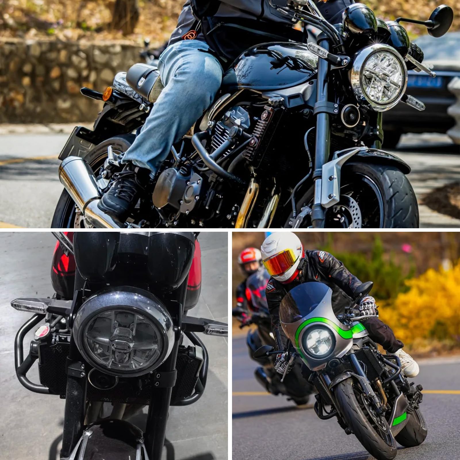 Protección de caída para Kawasaki Z900RS, protección del motor de motocicleta, compatible con Z900RS/SE/CAFE (2018-2024), protección de motor de alto rendimiento GFARDMOTO de acero con montaje
