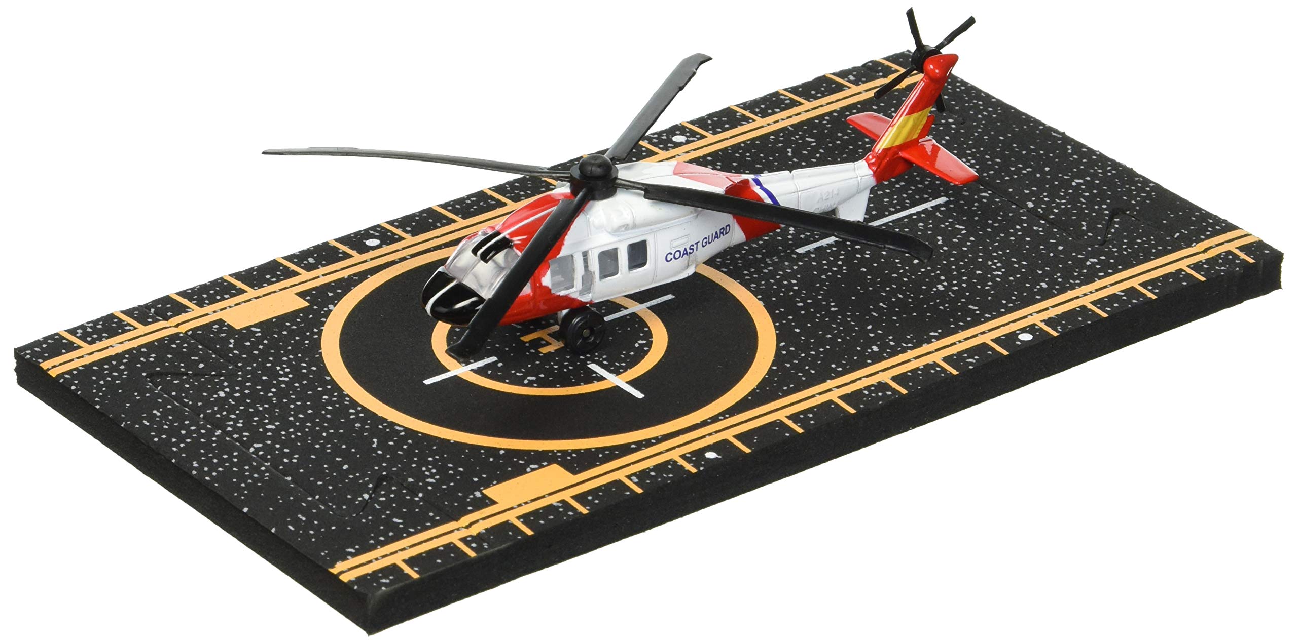Hot Wings Planes Coast Guard Helicopter with Connectible Runway in Aviation Museums Nationwide