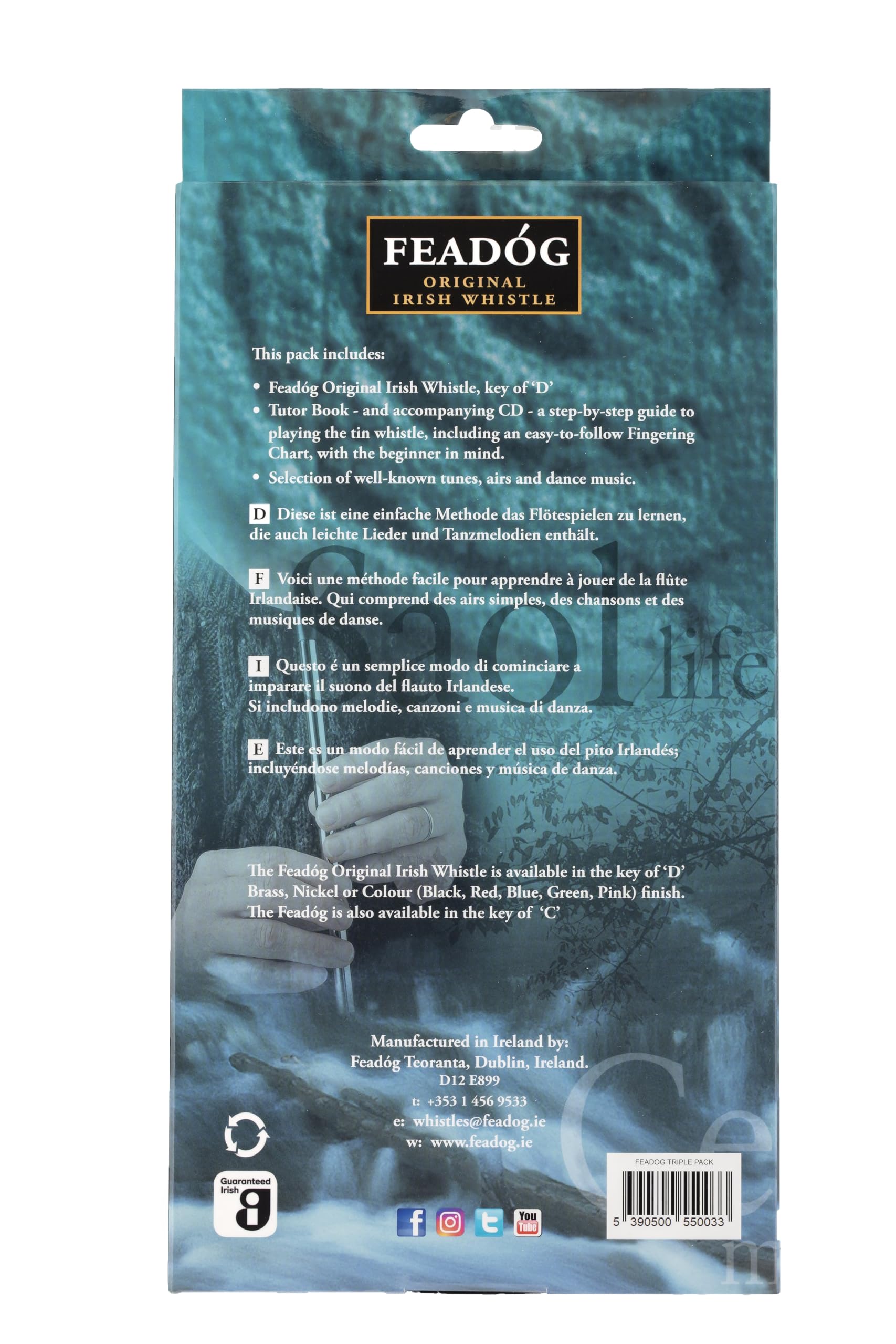 Feadóg Pro D Fischietto con libro e CD