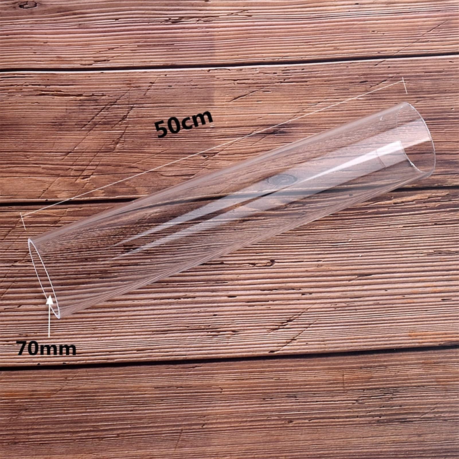 Tube Acrylique Clear, 50cm Longueur O.D 60-110mm Acrylique Transparent Tuyau Tuyau De Poisson Aquarium Fournitures D'Aquarium Garden Hydroponics Tuyau d'eau 1PC (Size : 70mm Outer Dia)