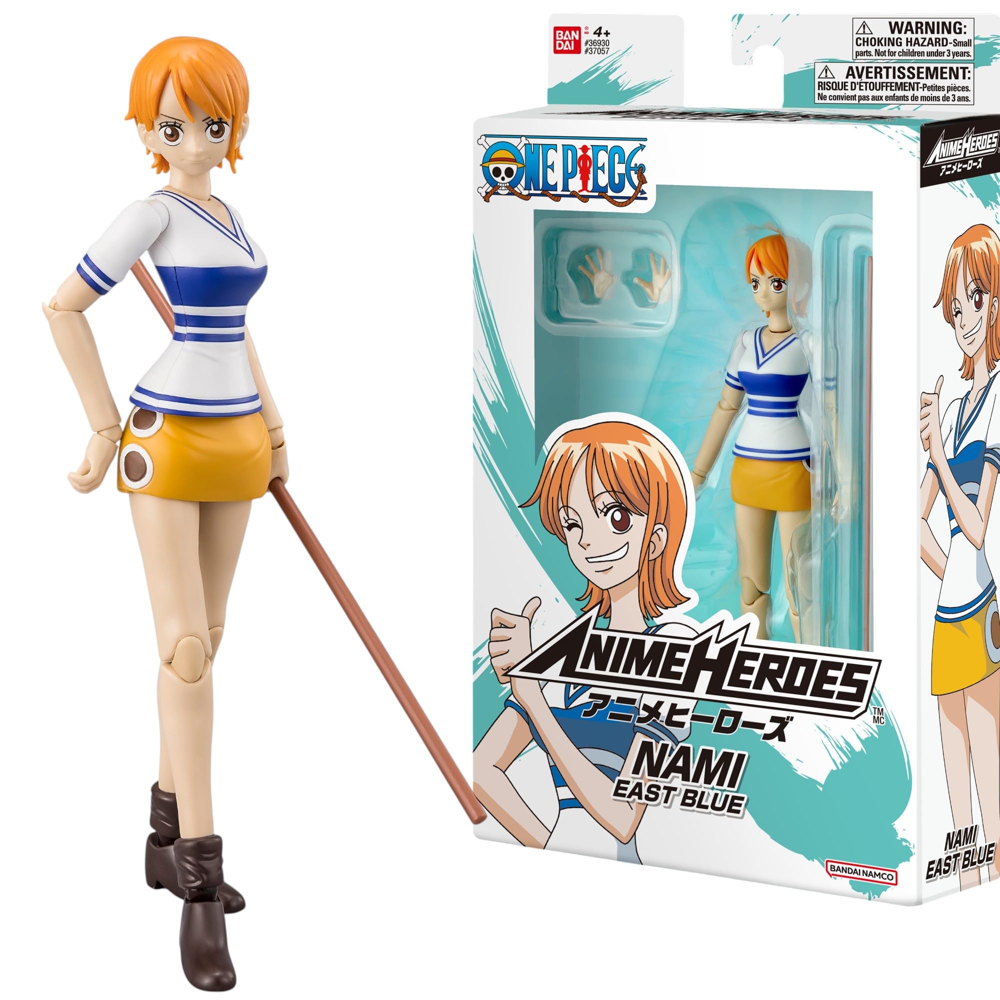 BANDAI Anime Heroes One Piece Nami (East Blue) Action Figure | 17cm Articulated Nami Anime Figure with Accessories One Piece Action Figures & Collectible Toy Range