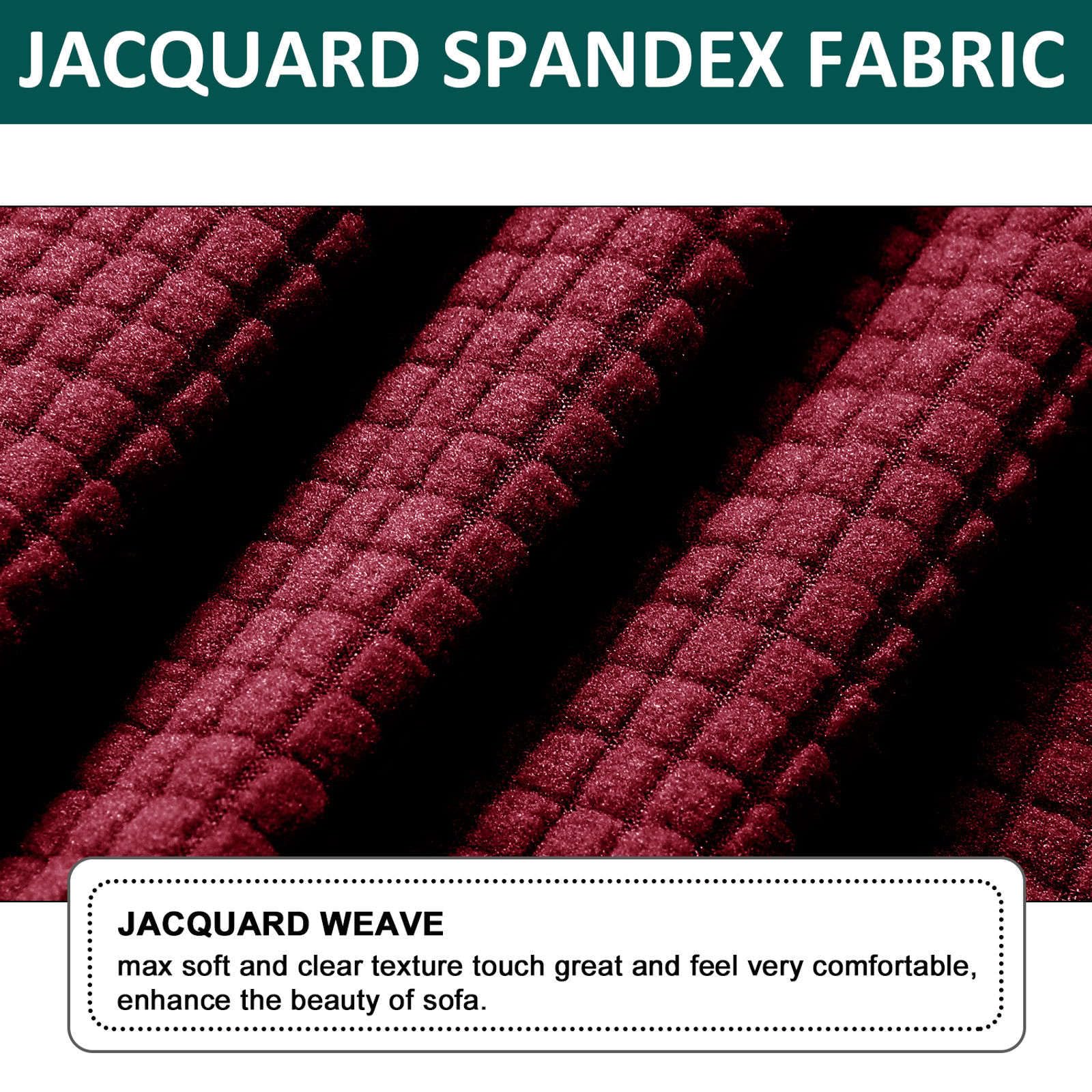 Fondo per Silla de Comedor con reposabrazos Fundas Modernas per sillas con Respaldo Curvo extraíble Funda per Silla per Comedor (Vino Rosso 6 Pezzi)