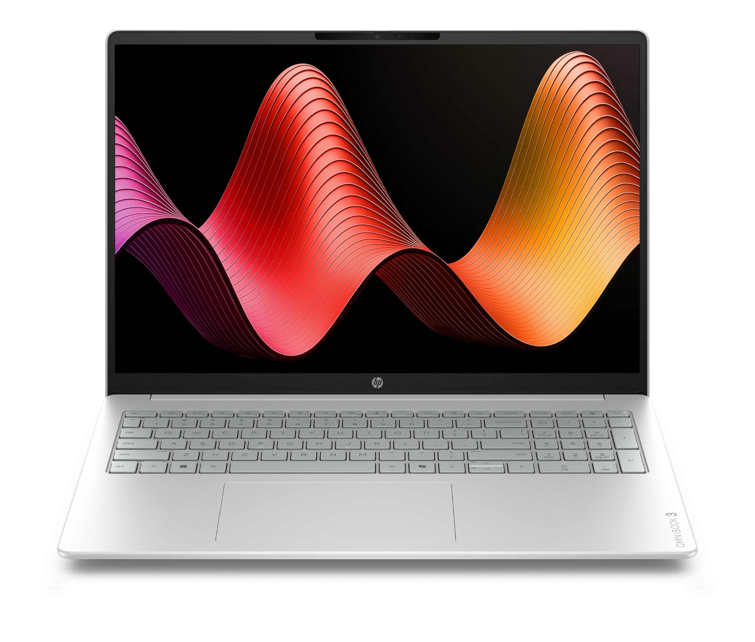 HP OmniBook 3 16-bu0025nfx Ordinateur Portable 16" 2K IPS, PC Portable (Intel Core 5-120U, RAM 8 Go, SSD 256 Go, Intel Graphics, Windows 11), Laptop Argent, Clavier AZERTY