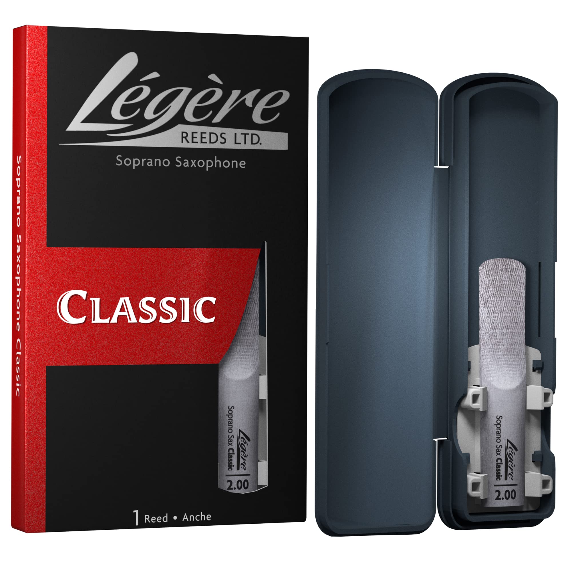 Légère Reeds - Soprano Saxophone Reed, Classic, Strength 2.00 (SS2.00) - Premium Synthetic Woodwind Reed
