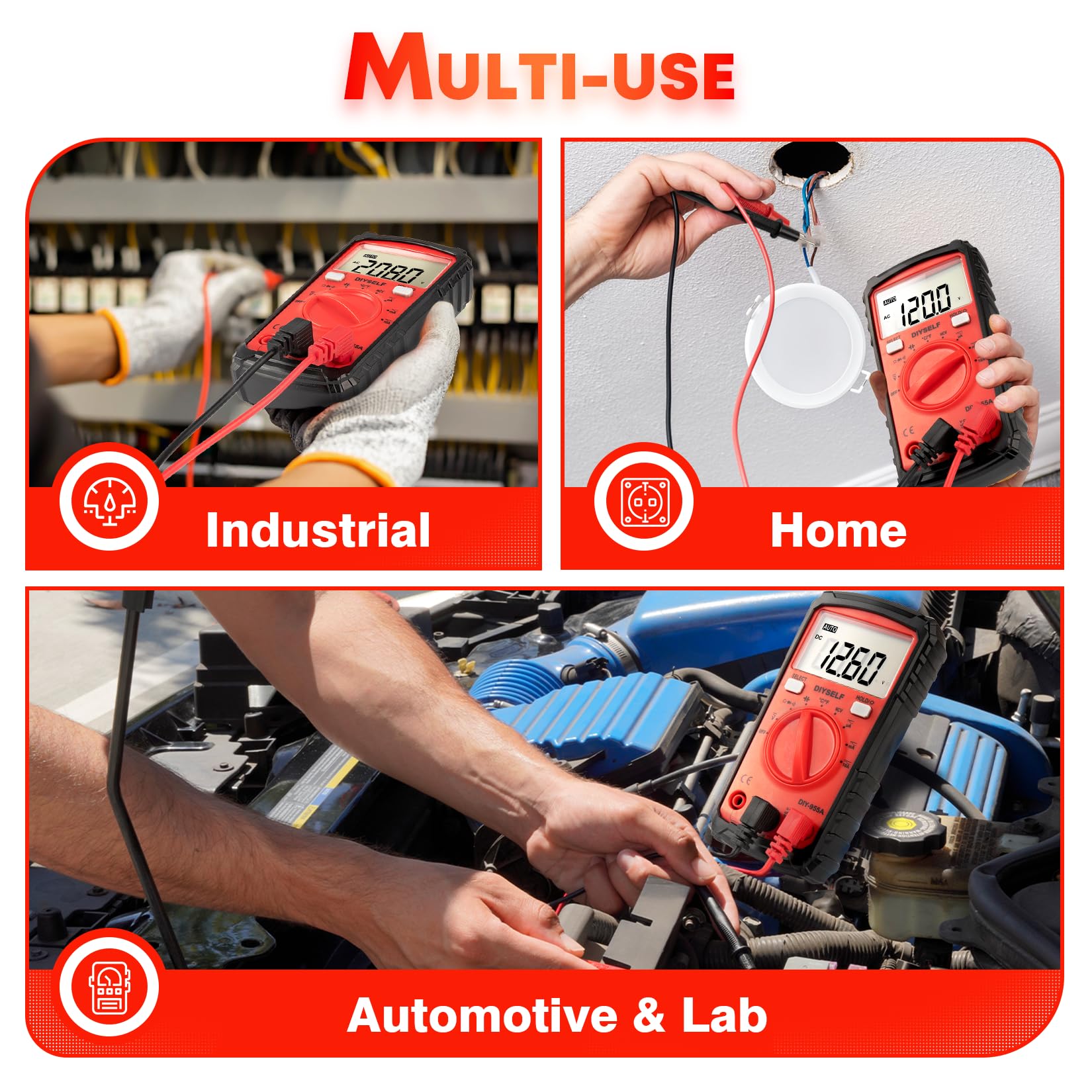 DIYSELF Multimeter Tester, 4000 Counts Multimeter with Capacitor Tester — Amazon image 4