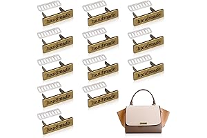 12-Piece Engraved Metal Purse Tags for Handcrafted Items