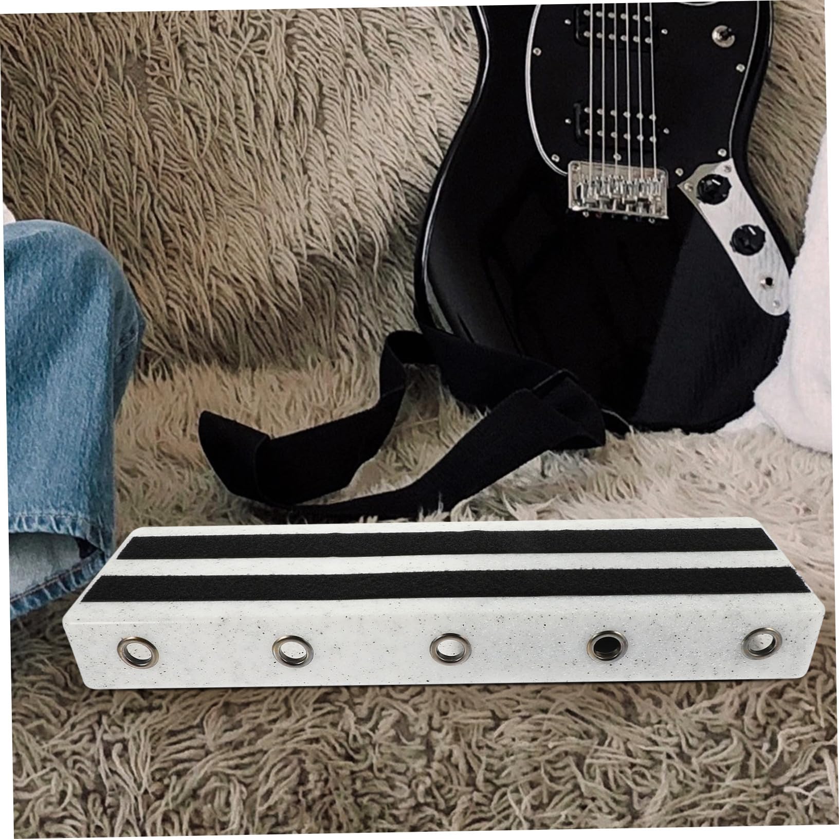 DECHOUS Pedalera de Guitarra Eléctrica Base para Pedal de Efectos Resistente y Duradera, Organizador Simple para Instrumentos Musicales, Soporte Práctico para Uso en Escenario