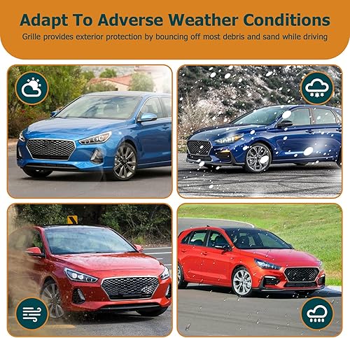 Miniatura 4 de Parrilla de parachoques delantero de plástico ABS, rejilla central delantera, rejilla media, repuesto para Elantra 2017 2018