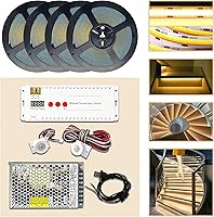 Vista 1 de PIR Sensor de movimiento LED Luces de escalera para interiores y exteriores Escalera Escalera Kit de iluminación con 3000K blanco cálido COB