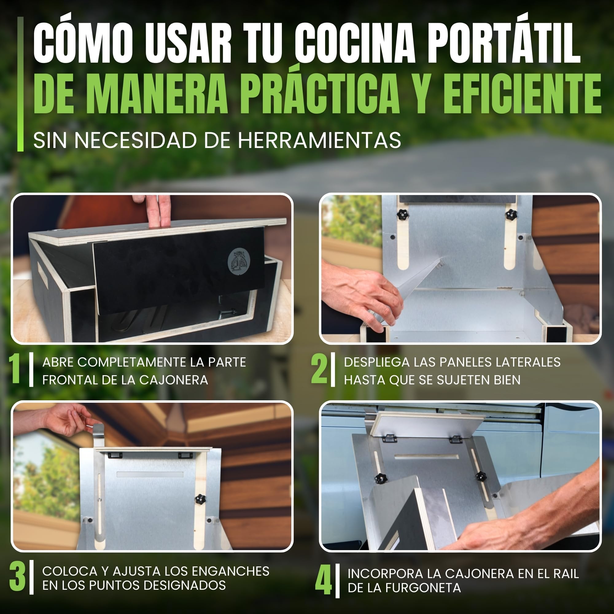 Kit Cocina camper exterior - camping accesorios - accesorios camping - mueble cocina camping - cocina portatil - mueble camper - armario camping - tienda cocina camping