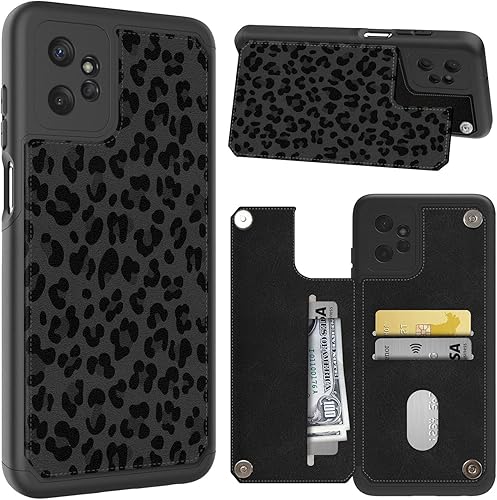 Funda para Moto G Power 5G 2023, para Motorola Moto G Power 5G 2023, funda protectora de cuero con ranura para tarjetero, cierre magnético doble,