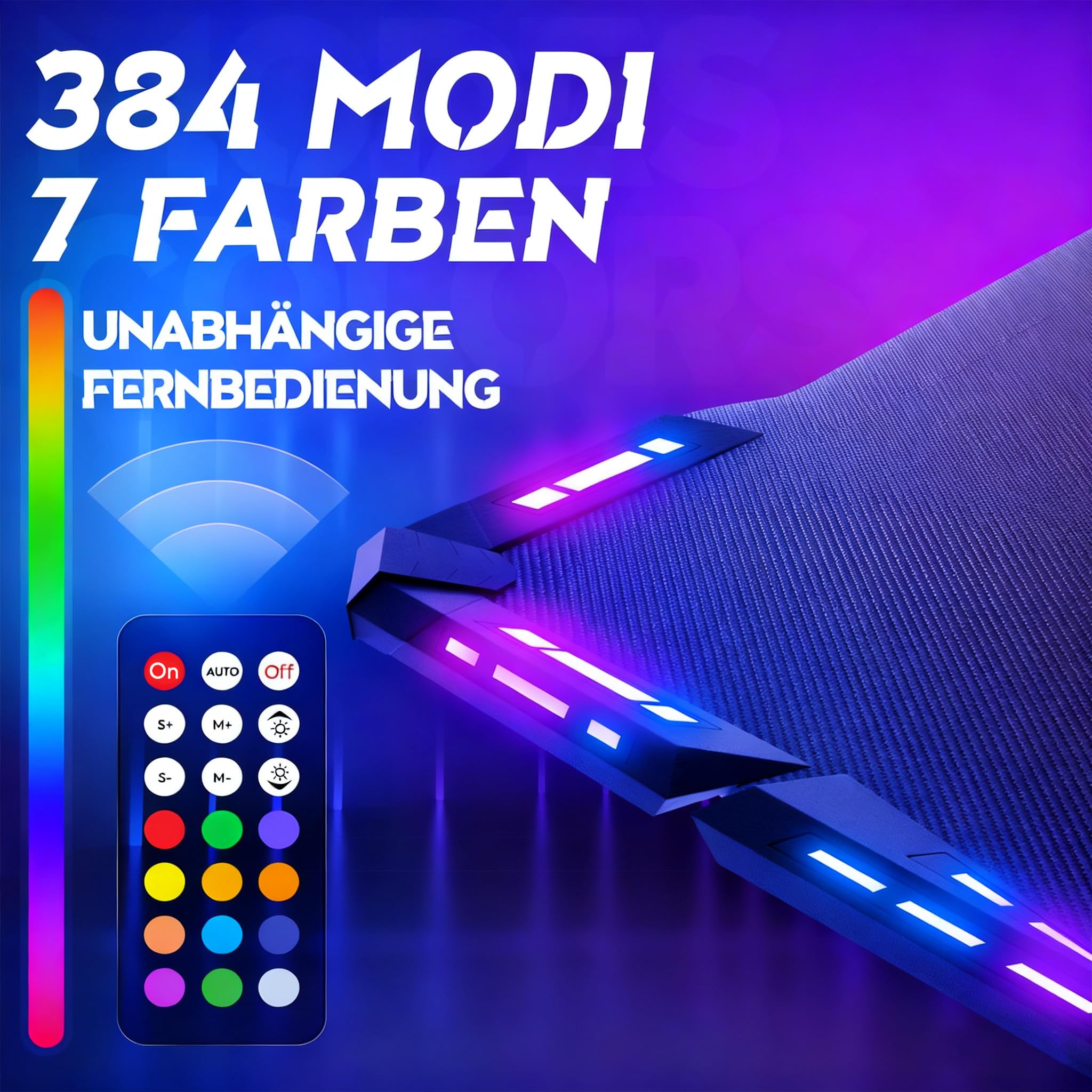 XMTECH Gaming Tisch Schwarz mit RGB LED, Carbon Tischplatte, 120 cm PC Schreibtisch, Computertisch, Y-förmige Beine, ergonomisch, Becherhalter & Kopfhörerhaken, für Gaming, Streaming & Homeoffice