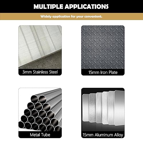 Miniatura 10 de dashap Juego de 20 piezas de sierra perforadora de carburo TCT con 4 brocas, juego de sierra perforadora para metal, sierra de corte de dientes con