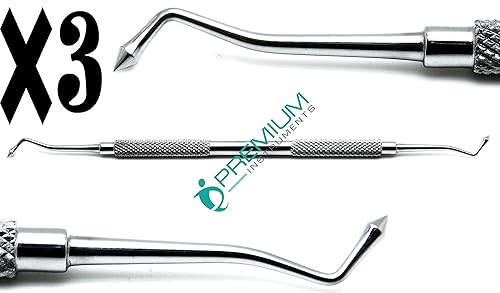 3Pcs Dental Westcott 7462Amalgama Composite Plástico Restaurativa cavidad relleno Instrumentos