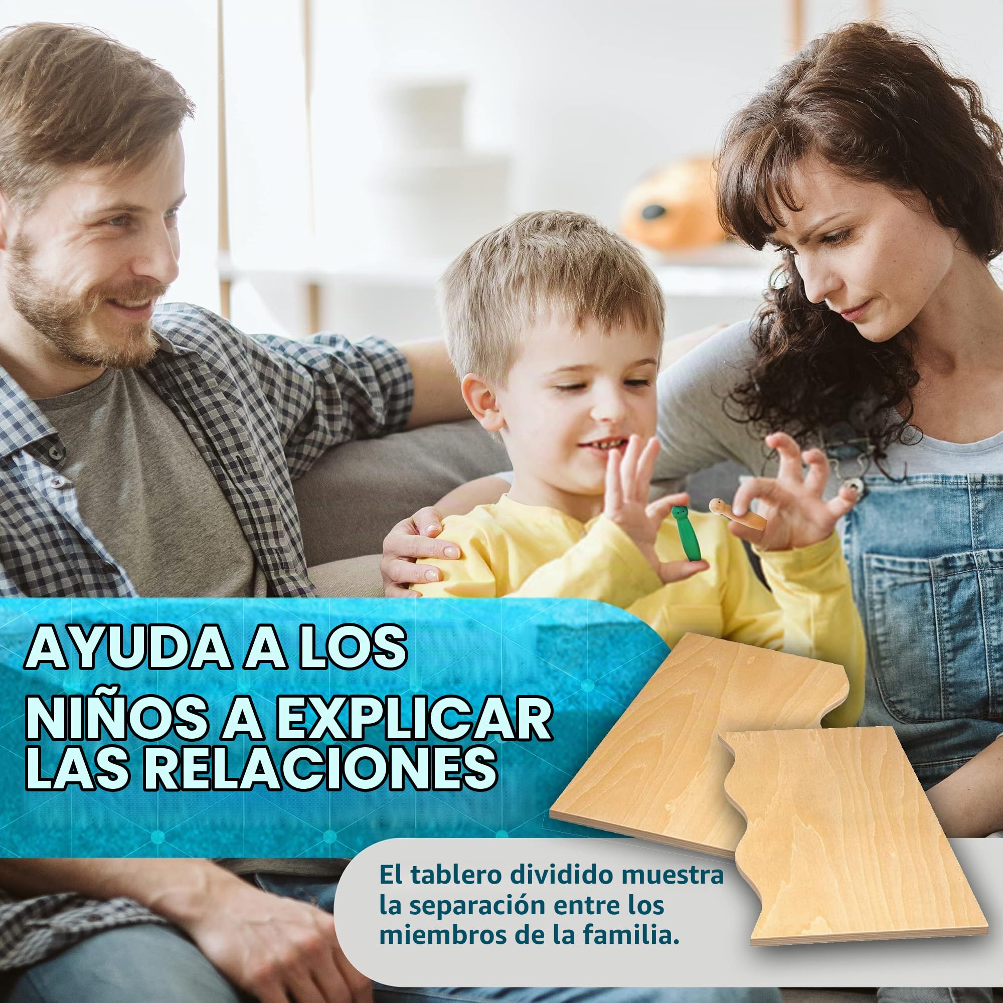 Purovi Joy Juego de Mesa - Set de 28 Muñecos Pequeños de Madera para Juegos en Familia - Juego Educativo para Entrenamiento y Terapia Familiar