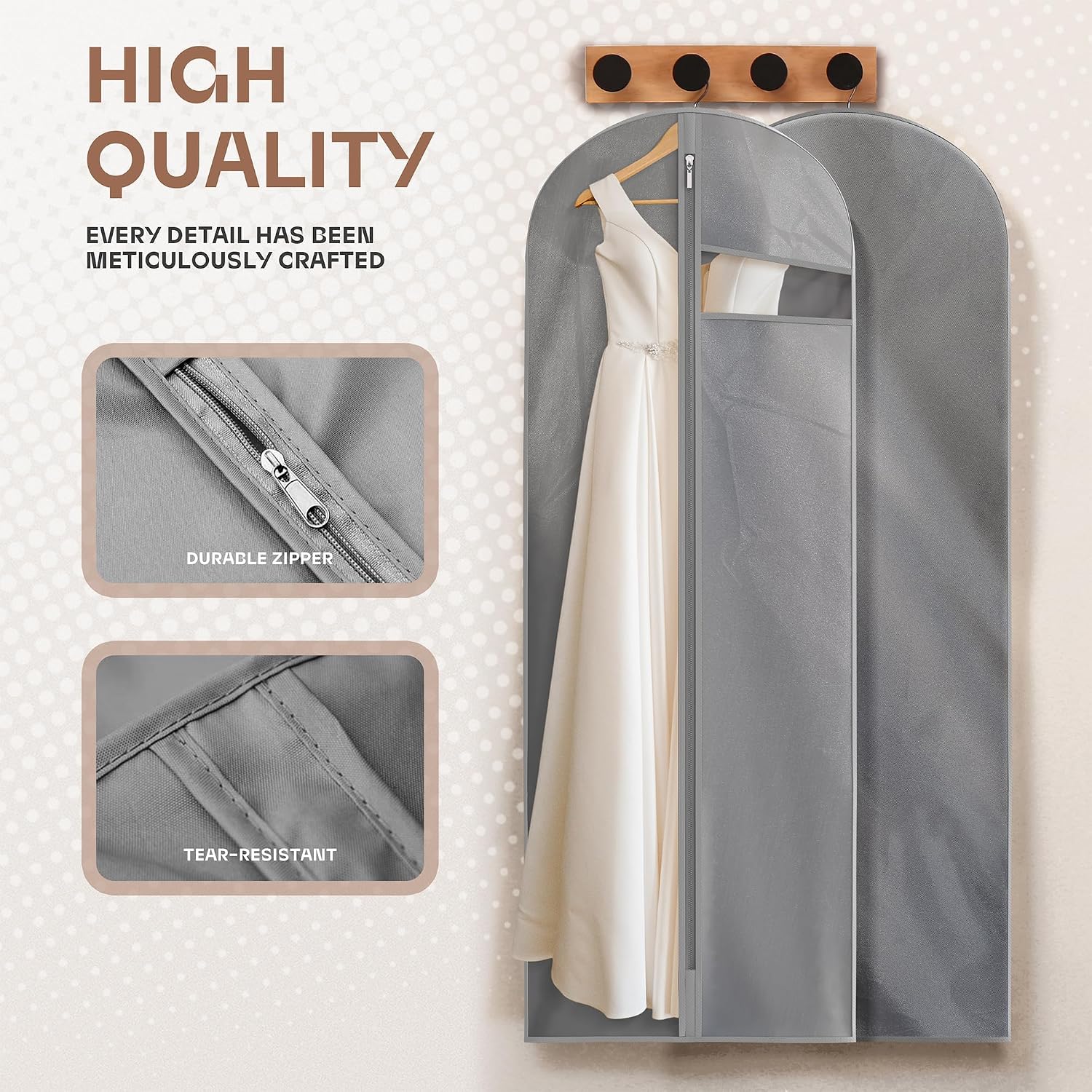 Lazebox 43 inches Garment Bags for Travel + 65 inches Garment Bag