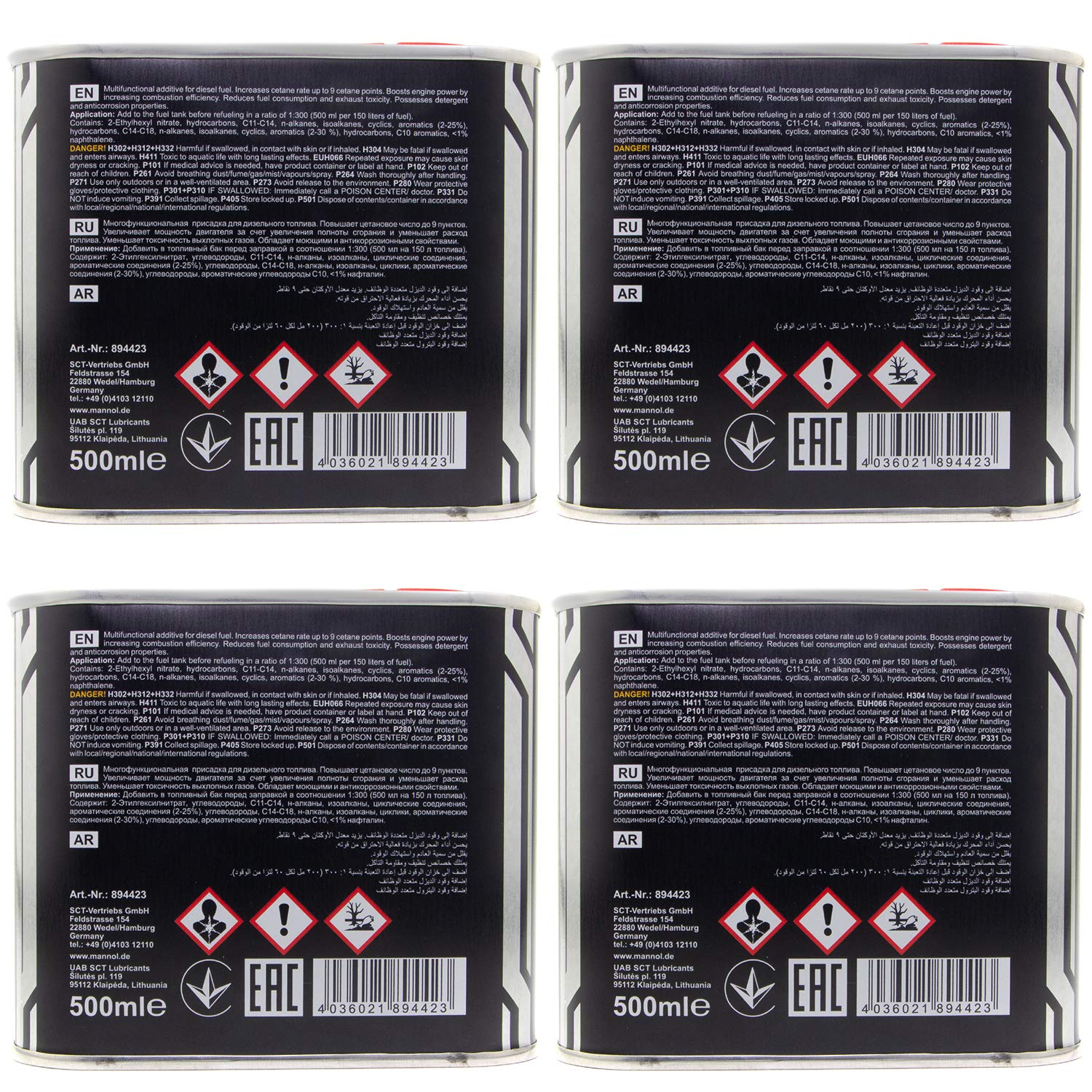 MANNOL 12x 450mL 9955 CETANE Plus Diesel KRAFSTOFF ADDITIV DIESELZUSATZ