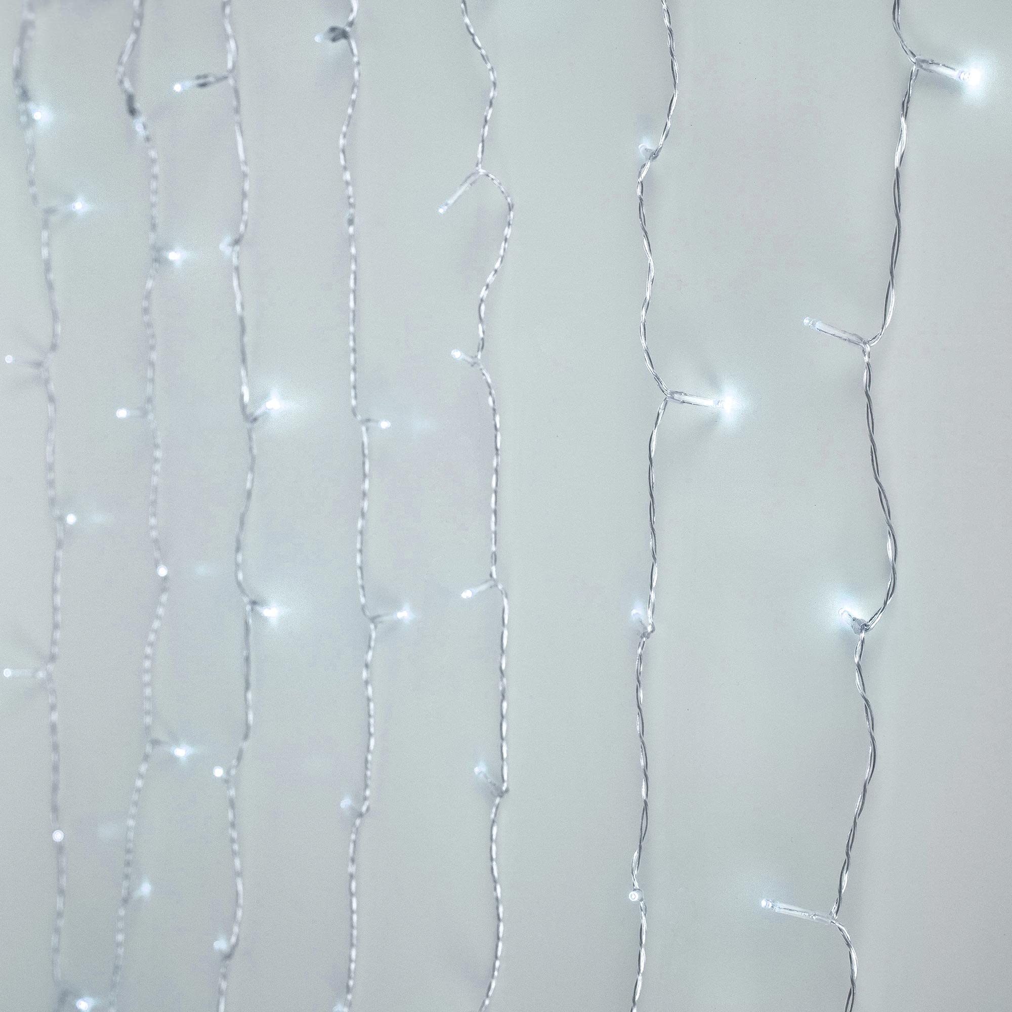 ECD Germany Kurtyna świetlna LED, 2 x 1,5 m, 240 diod LED, zimna biel, 12 funkcji, Boże Narodzenie, sople lodu, łańcuch świetlny, kurtyna świetlna, zimny deszcz, zasłona bożonarodzeniowa, IP44