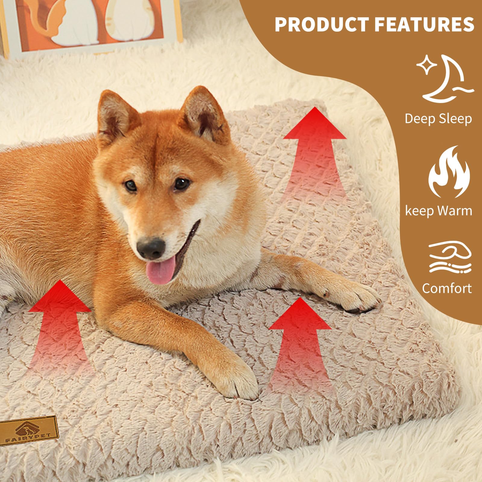 PETCUTE Tapis Chauffant Chat Chien,Coussin Auto-Chauffant Chat avec Couverture Amovible et Lavable,Tapis Thermique pour Chat et Petits Chiens,Antidérapant,Tapis pour Chat Chaud pour Intérieure