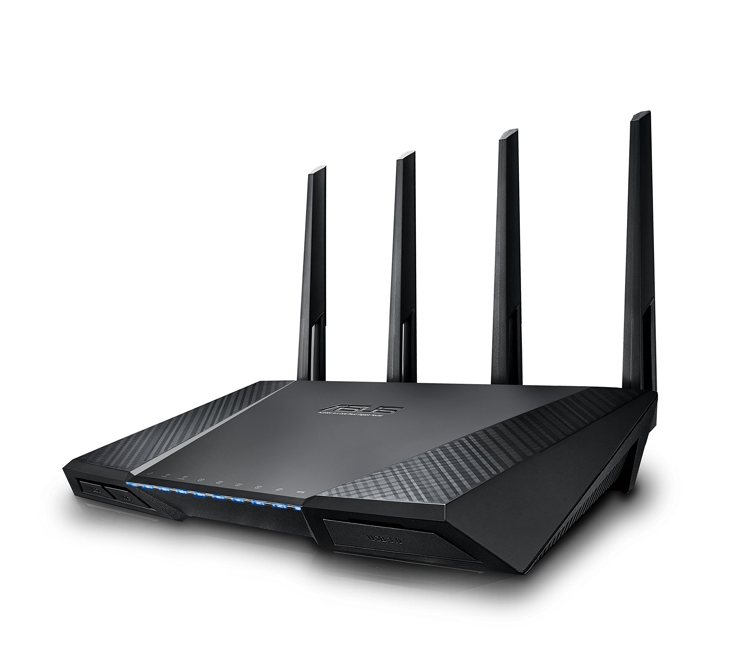 ASUS RT-AC87U (RT-AC87R) AC2400 Dual Band Gigabit WiFi Router, Aiprotection Lifetime Security by Trend Micro, Adaptive Qos, Parental Control (Renewed)