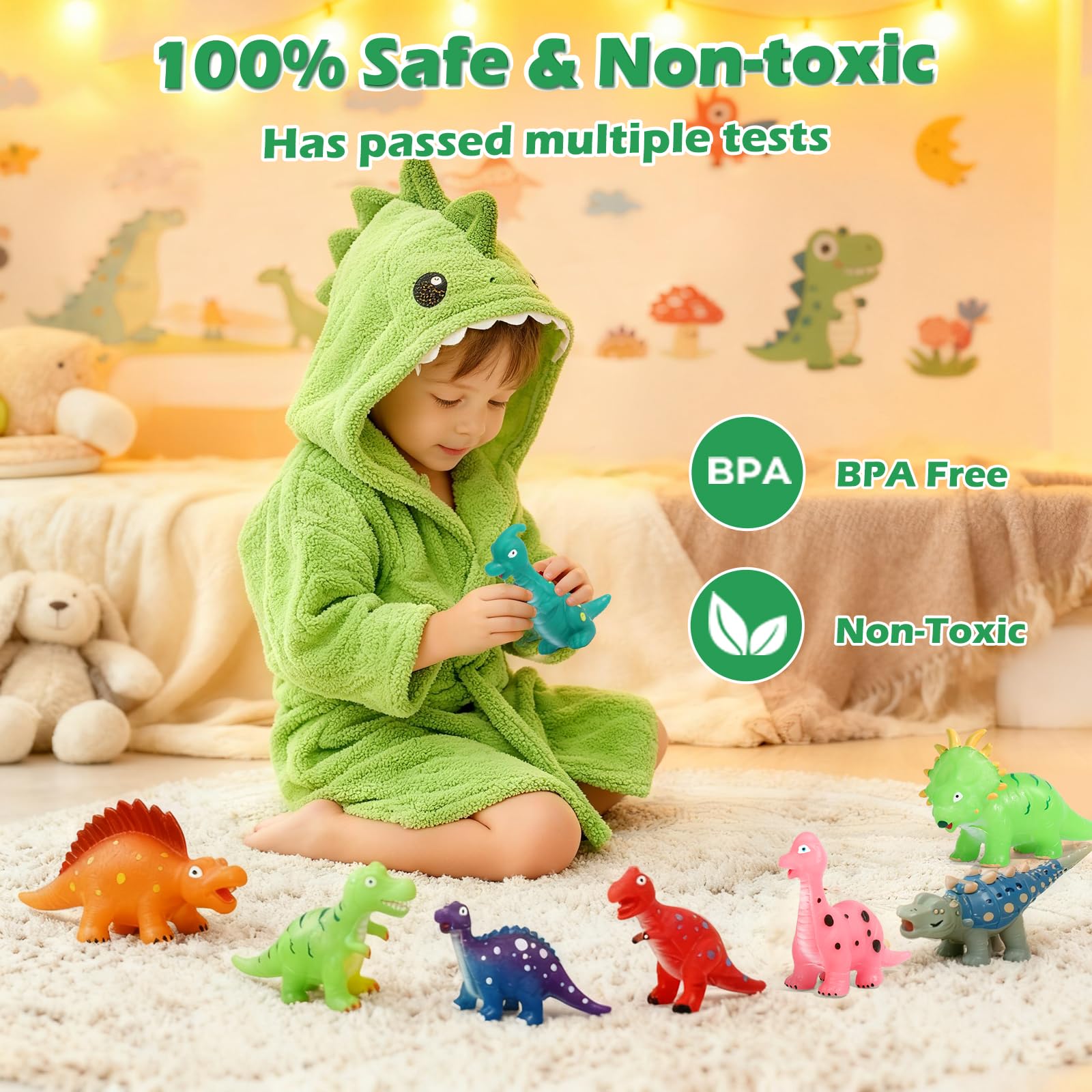Dinosaur Bath Toys for Toddlers - No Holes! -5 Dinosaur Bath Toys for Toddlers - No Holes! -5