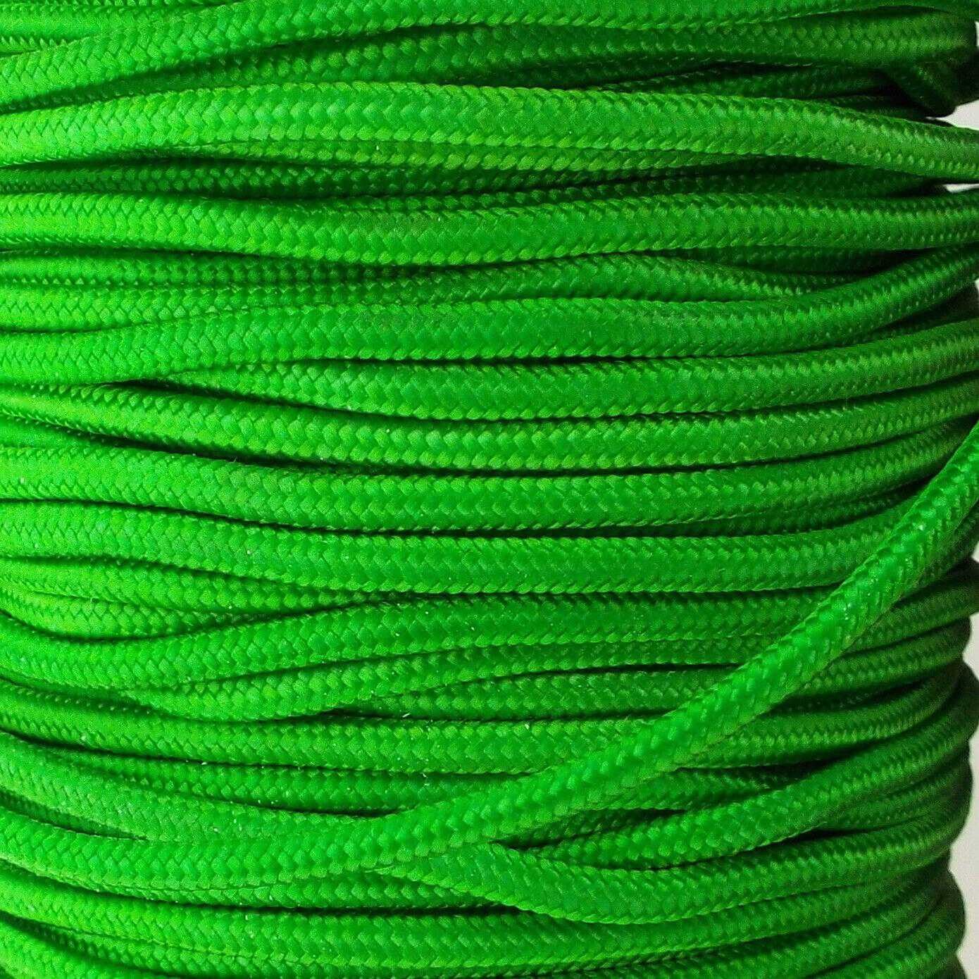 3mm Nylon Cord Braided Light Blind Pull Craft Etc 27 Colours Buy 2 4 Or 8m 526D, 09 Emerald Green, 8 Metres