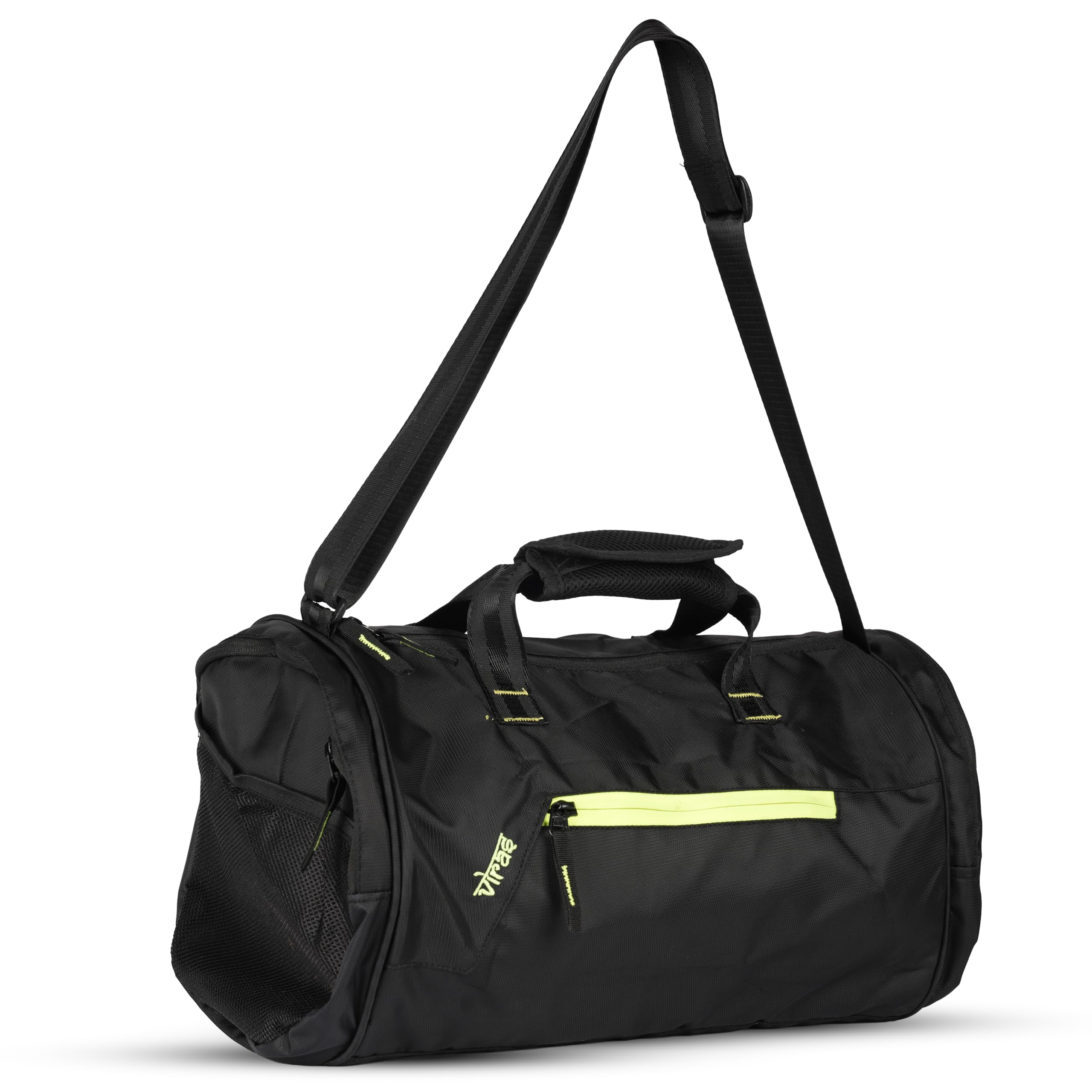 Telcom Gym Bag 24.8L | Waterproof Sports Duffel Bag with 2 Compartments | Durable ULY Matty Material | 47 x 23.5 x 22 cm Travel & Fitness Bag for Gym, Sports & Daily Use (Black)-image-30