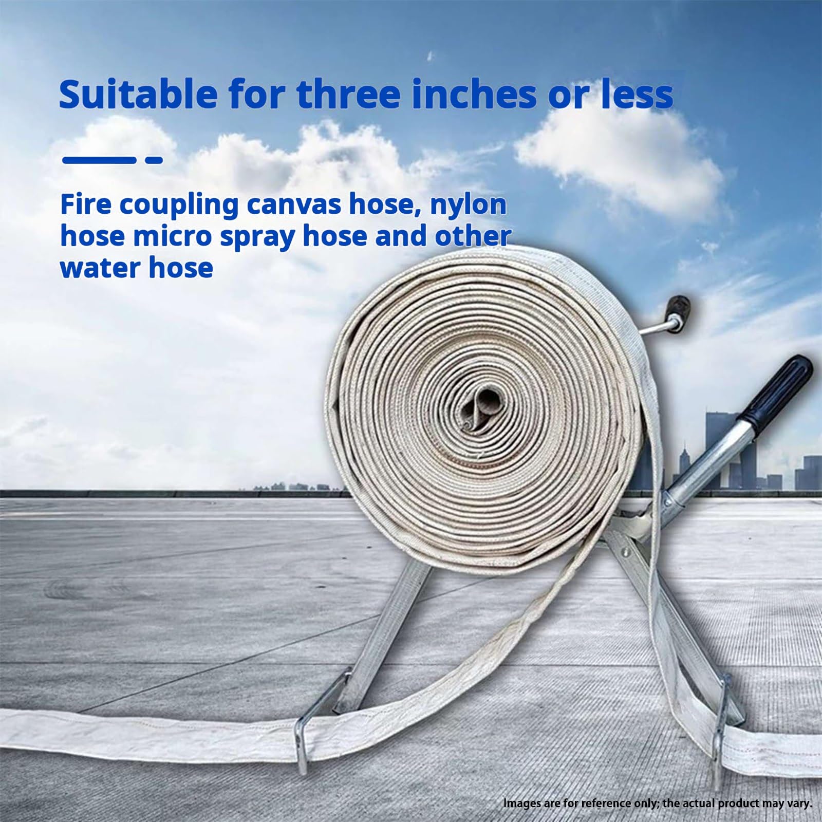 Dispositivo di Stoccaggio Portatile for Avvolgimento di Tubi Dell'acqua Antincendio, Irrigazione Portatile for Terreni Agricoli, Strumento Avvolgitubo, Tubo Interamente In Metallo