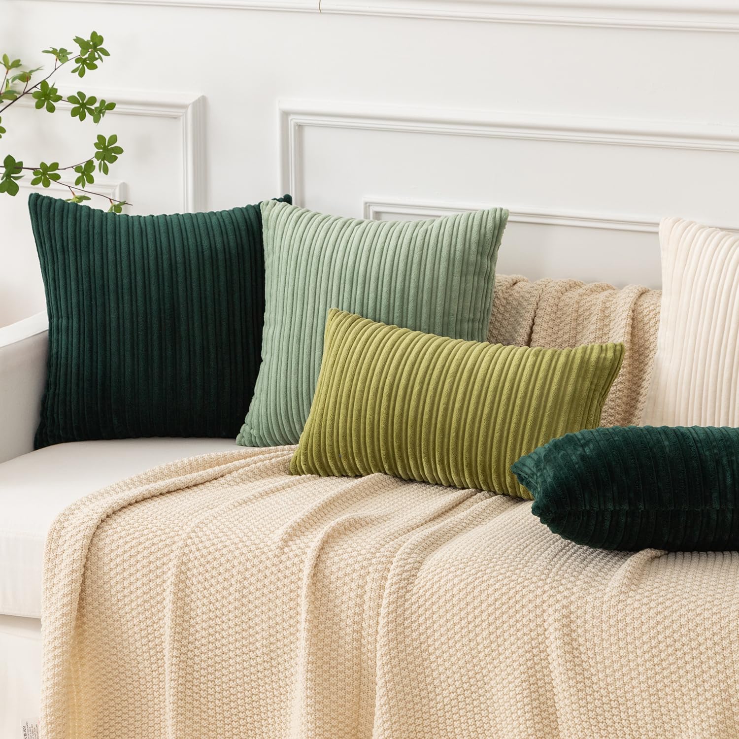 Kevin Textile – Set Di 2 Federe Per Cuscini In Velluto A Coste – Colore Mattone Bruciato, 45x45 Cm – Autunno, Decorazione Morbida - 3