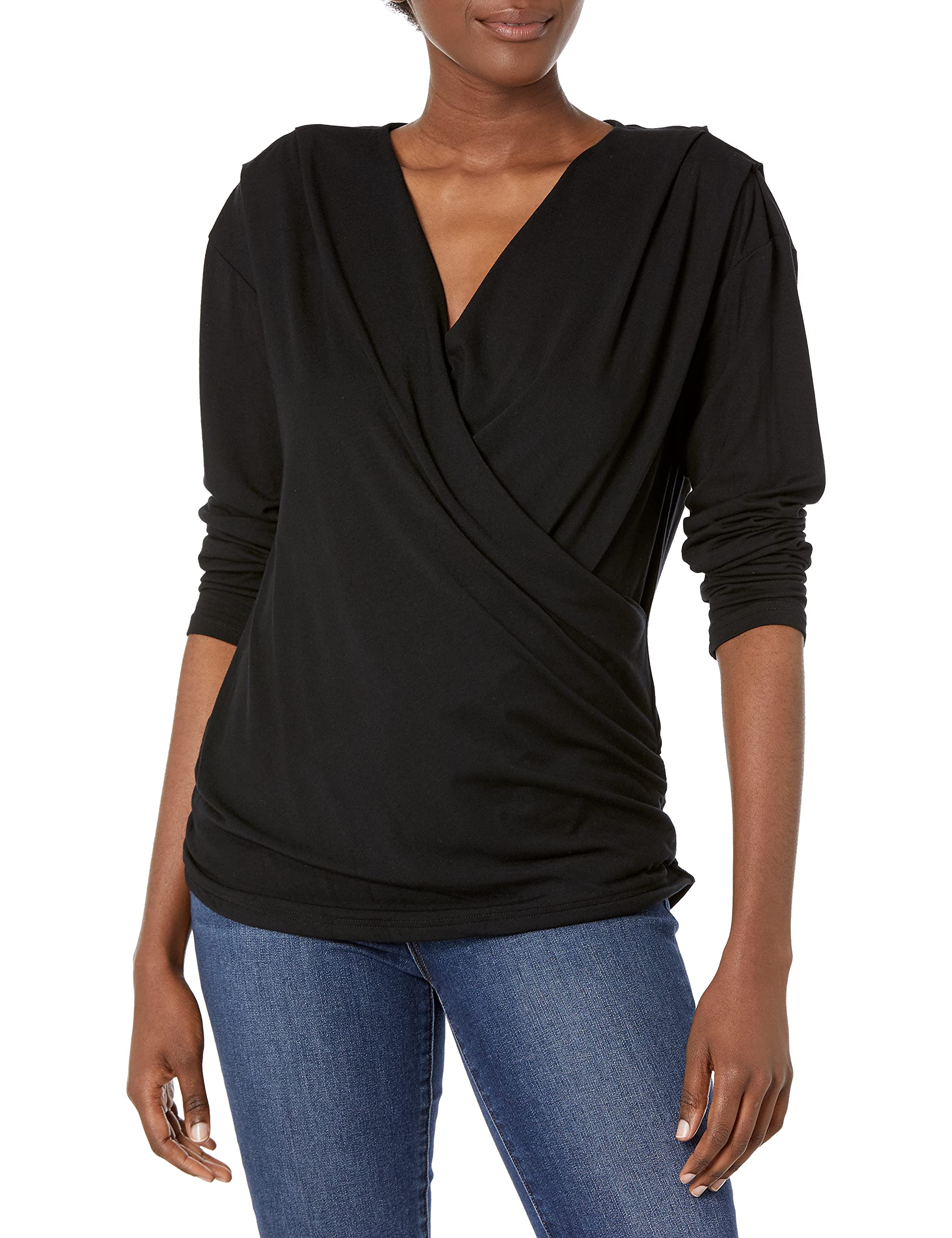 Sugar Lipswomens Julia Surplice Jersey Knit Top Blouse