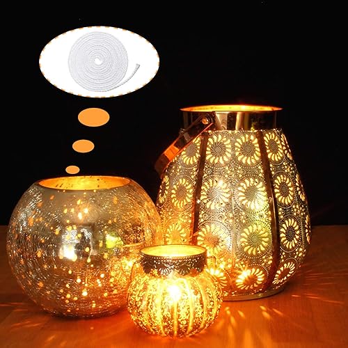 Miniatura 5 de Mechas de repuesto de mechas de aceite de 6.56 pies para lámparas de aceite y velas, suministros de fabricación de velas hechas a mano (0.1 pulgadas)