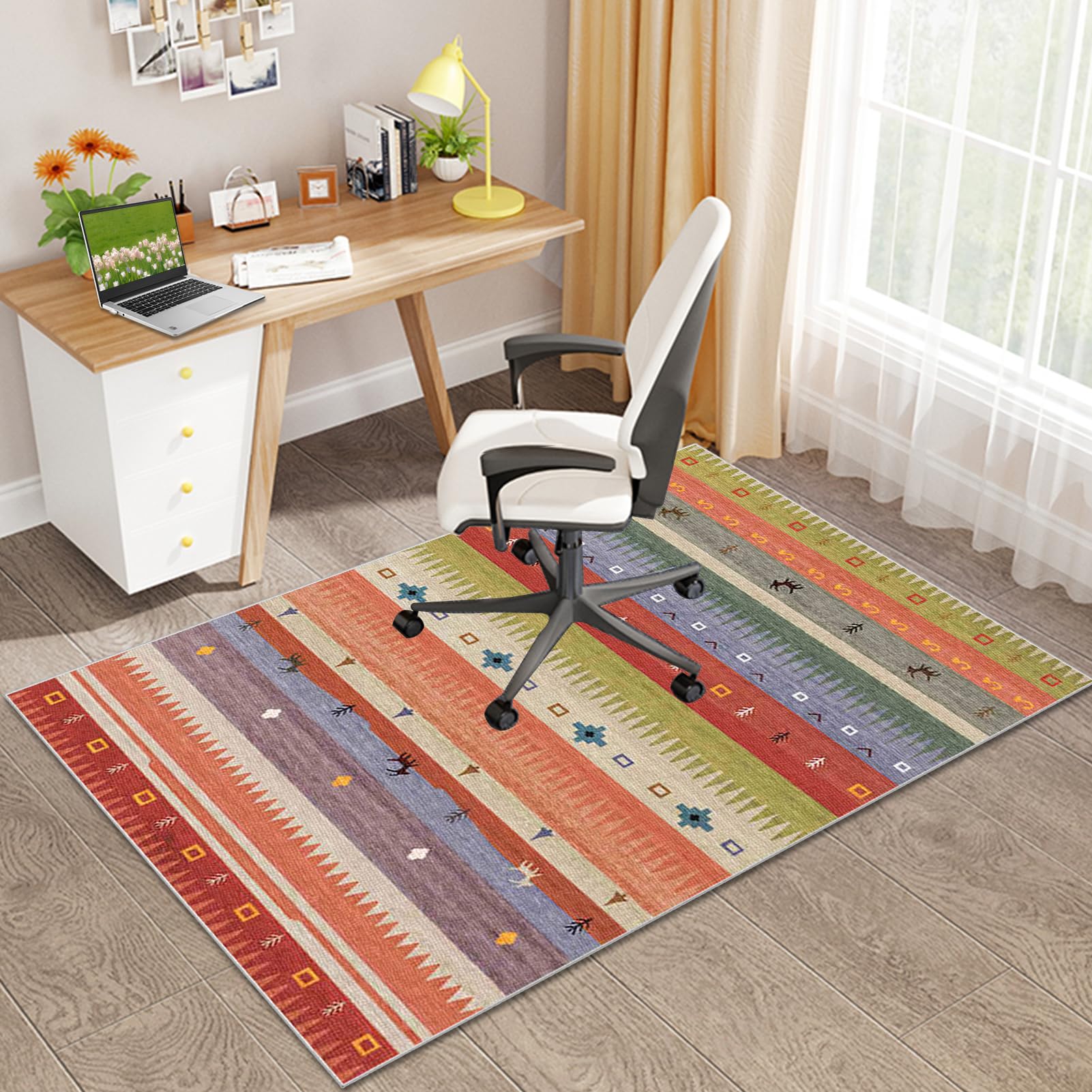 Alfombra Protectora Suelo Silla Ruedas Alfombrilla para Silla de Oficina Gaming Para Suelos Duros Alfombra Silla Escritorio Protectors Suelo Antideslizante Alfombra Entrada Casa Lavables 140 x 200 cm