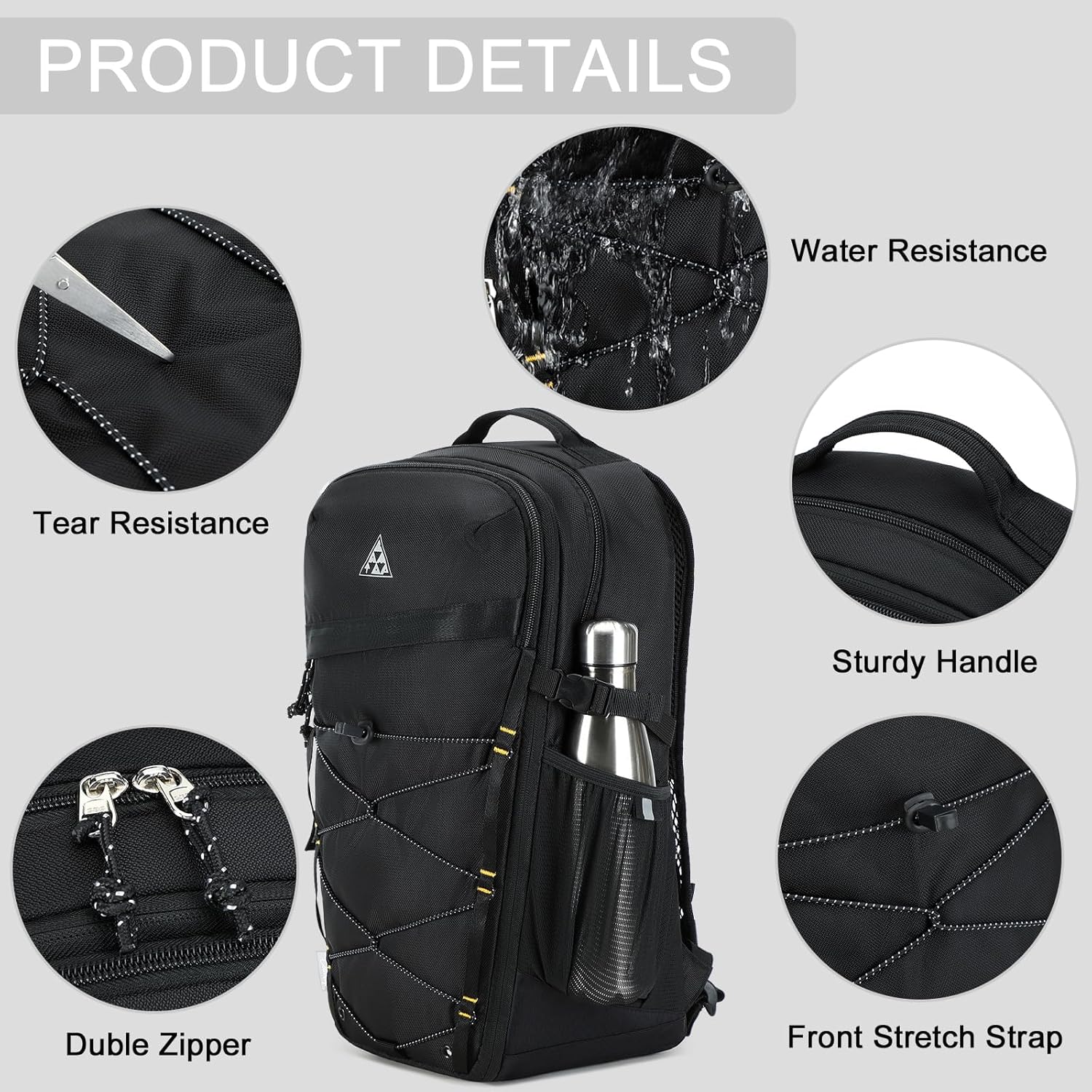 CAMTOP Backpack for Men Women Expandable Travel Backpack Fits 15.6 Inch Computer Lightweight Casual Backpacks for College Outdoor Daypack
