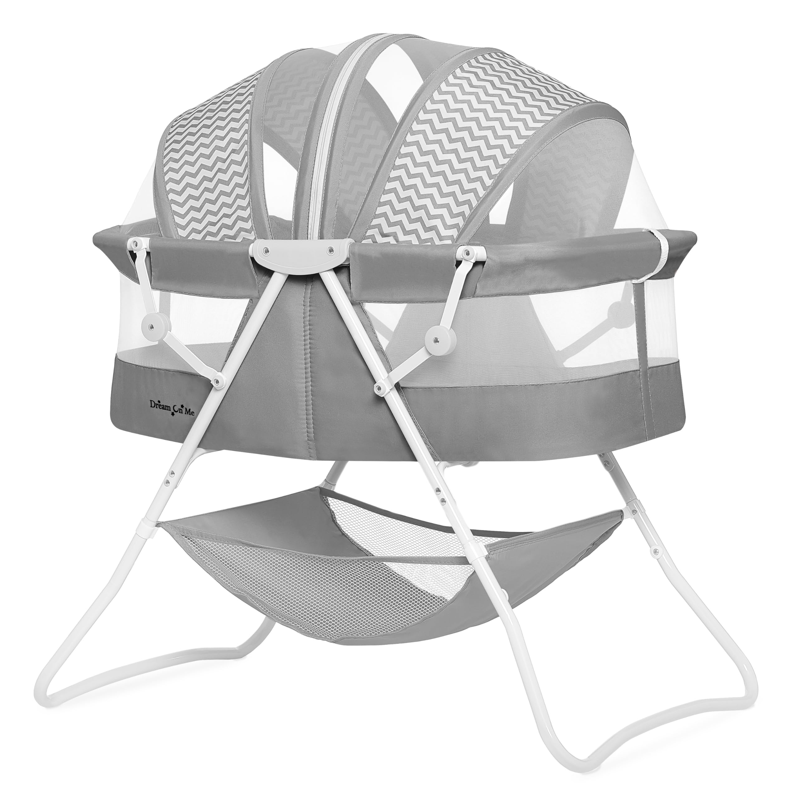 Dream On Me Karley Bassinet, Award Winner Lightweight Travel Baby Bassinet, Foldable Bedside Sleeper, Adjustable Double Canopy, Spacious Design, Soft