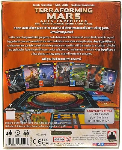 Miniatura 3 de Stronghold Games Terraforming Mars Ares Expedition - Juego de cartas edición coleccionista, color naranja