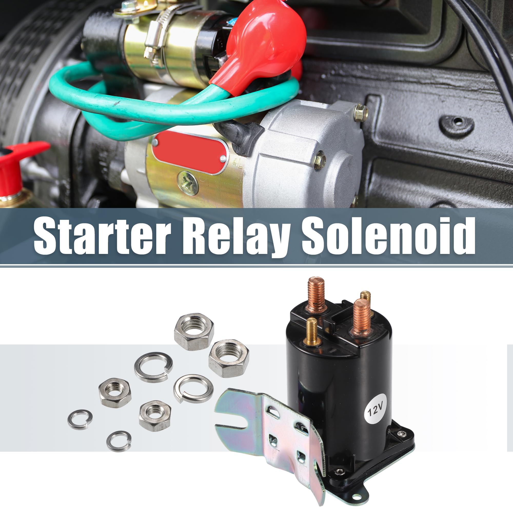 Solenoïde Relais, Lier Solenoïde, 12 V 200A Startrelais Staartplaat Start Oliepomp Magnetisch Normaal Open Schakelrelais