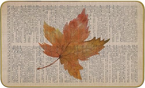 Fall Door Mat,Fall Welcome Mat,Fall Maple Leaf Kitchen Home Doormat Door Mat, Fall Autumn Halloween Floor Mats for House Front Indoor Inside Outdoor