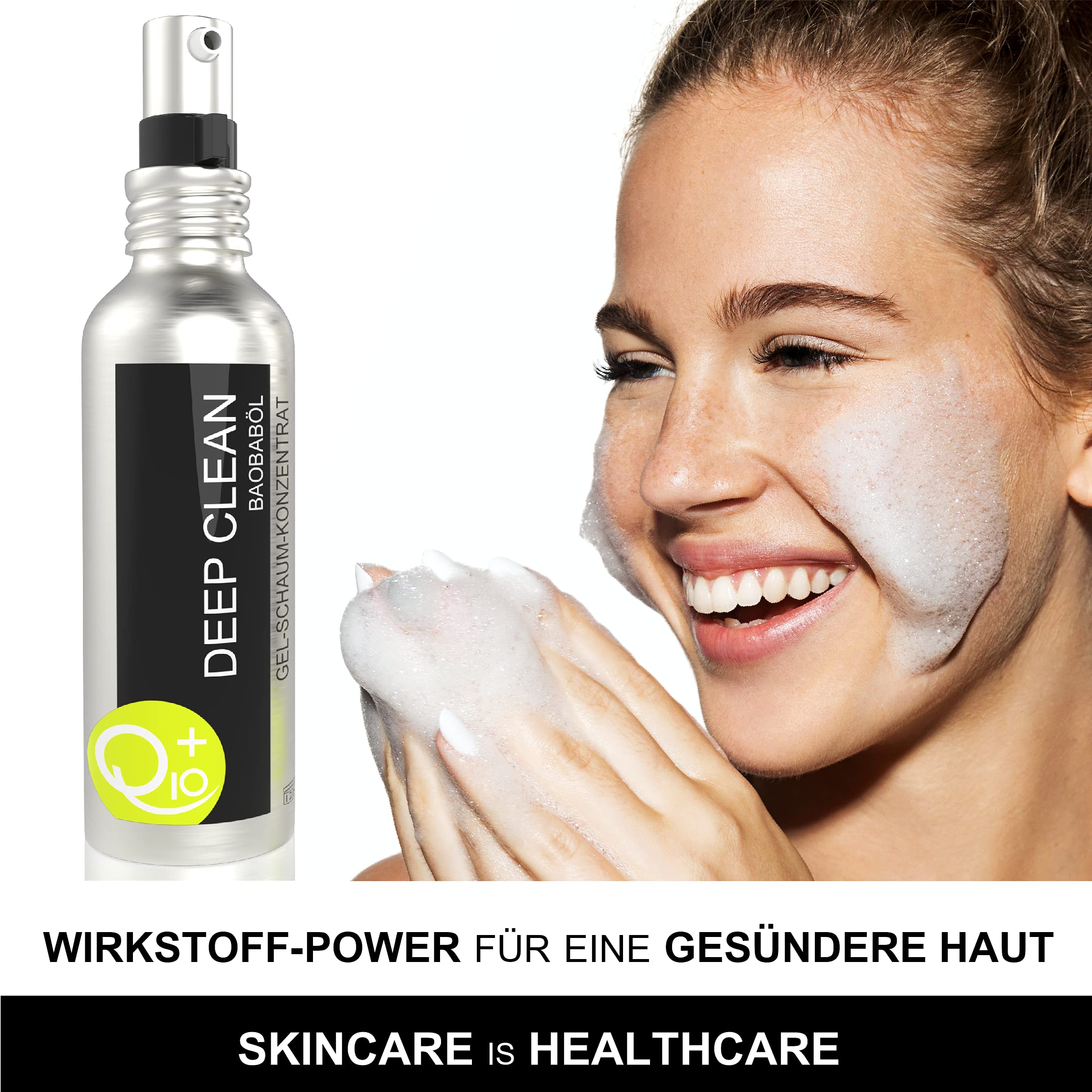 Espuma limpiadora vegana, limpieza antioxidante, limpiador facial, gel de lavado, impurezas y piel sensible, fabricado en Alemania, 100 ml