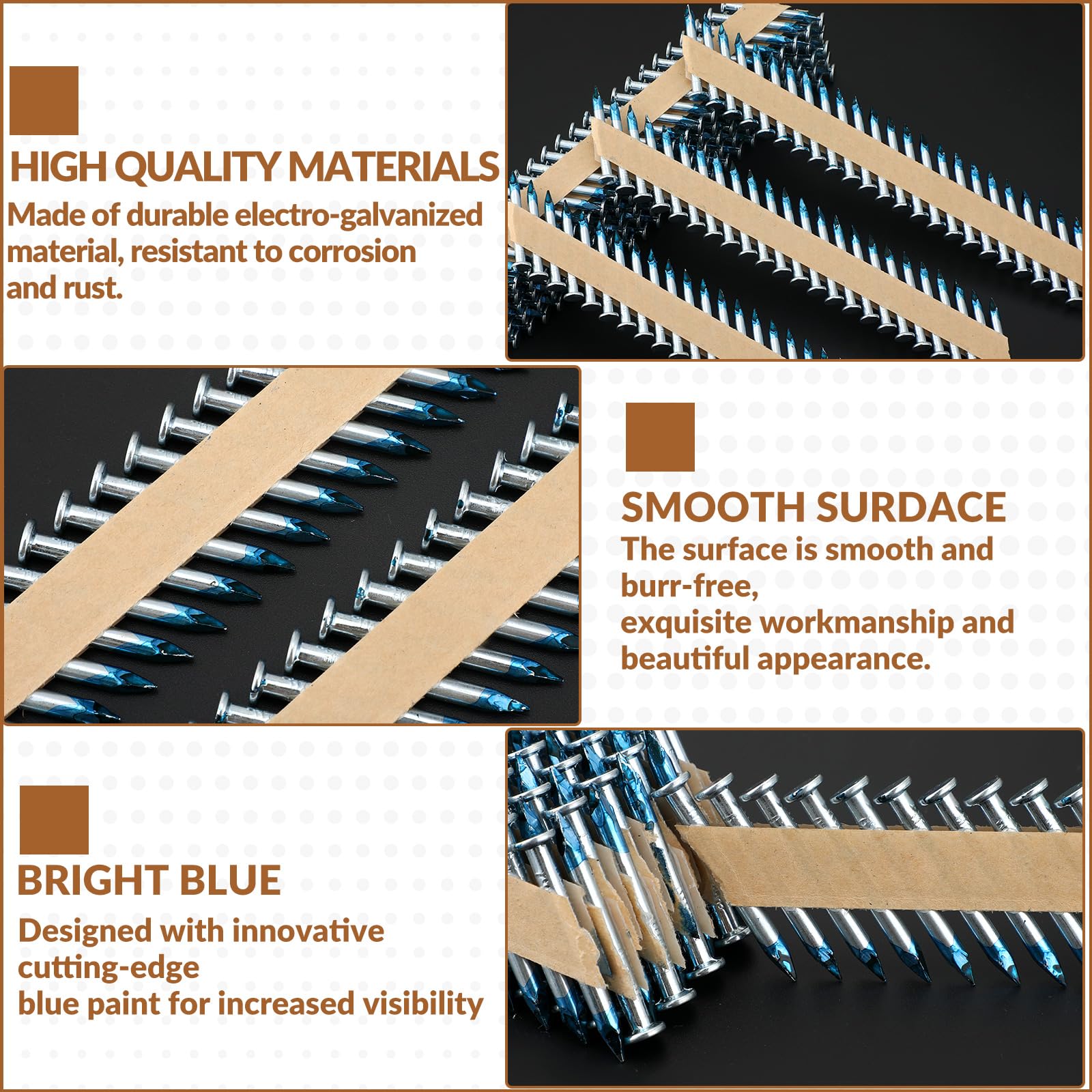 Tandefio Framing Nails - 1000 Stainless Steel Nails -4